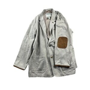 Vintage Orvis Zambezi Jacket Twill Safari Chore Coat Hunting Suede Elbow Mens 52